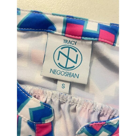 Tracy Negoshian Tiana dress Geometric Blue size Small - Picture 6 of 6